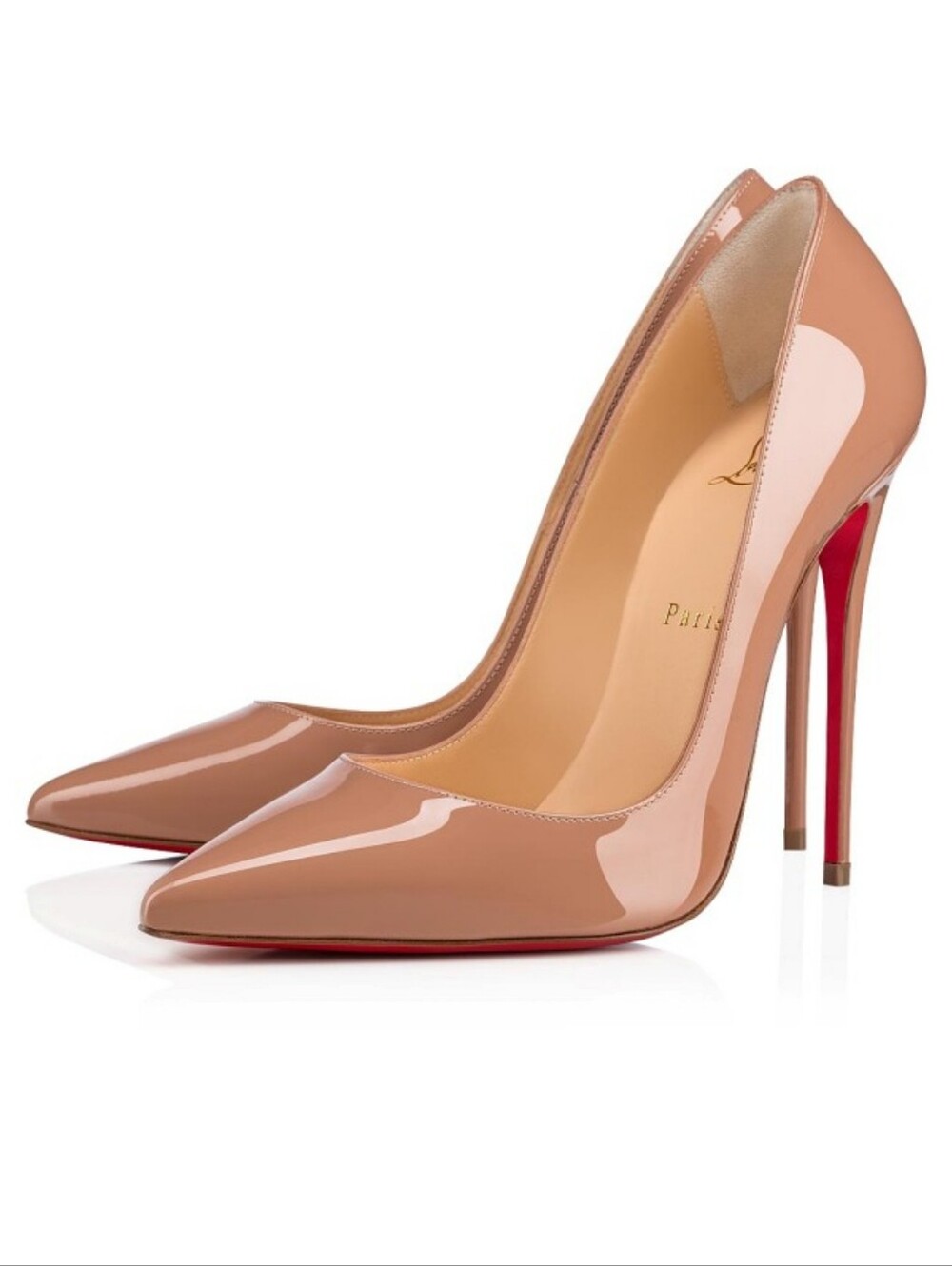 Christian Louboutin So Kate 120mm Pumps Blush Patent Calf Leather Size 7 Luxe